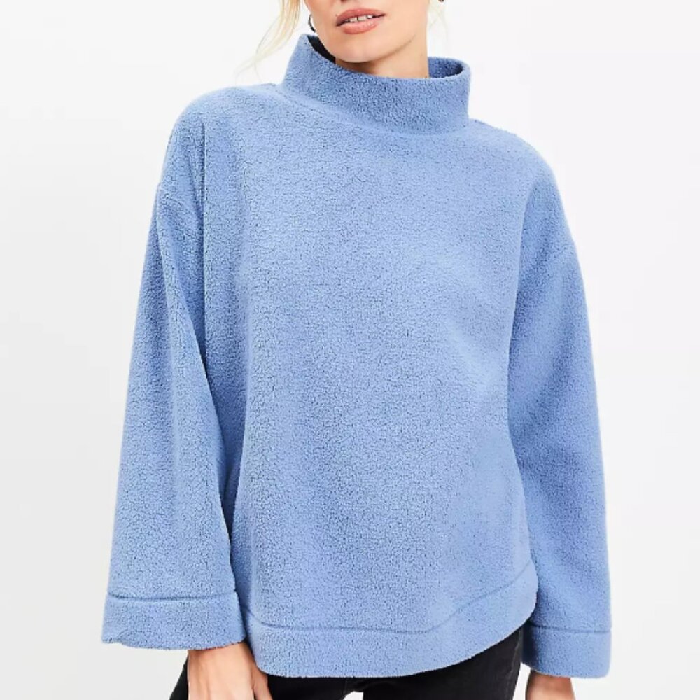 LOFT Sherpa Mock Neck Tunic Top